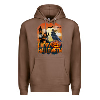 Chestnut Happy Halloween With Crow Premium Hoodie - LillyAllenDesigns