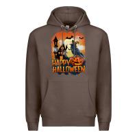 Coffee Happy Halloween With Crow Premium Hoodie - LillyAllenDesigns