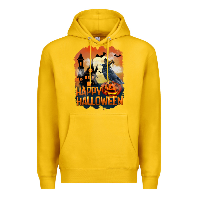 Happy Halloween With Crow Premium Hoodie by LillyAllenDesigns | Teevron