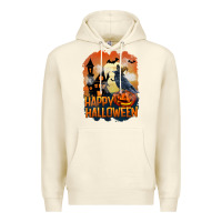 Sandshell Happy Halloween With Crow Premium Hoodie - LillyAllenDesigns