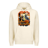 Tofu Happy Halloween With Crow Premium Hoodie - LillyAllenDesigns