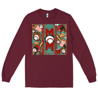 Burgundy baseball mom Long Sleeve Tee - Jasminsmagicworld