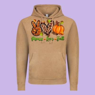 Peace Love Fall Vintage Hoodie Designed By Zillion Design Studio