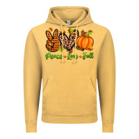 Vintage Mustard peace love fall Vintage Hoodie - Zillion Design Studio
