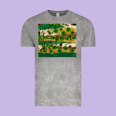 St. Patrick's Day Leopard Cowhide Shamrock Tumbler Vintage Tee Designed By Neo Western