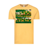 Vintage Mustard St. Patrick's Day leopard cowhide shamrock tumbler Vintage Tee - Neo Western