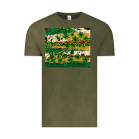Vintage Olive St. Patrick's Day leopard cowhide shamrock tumbler Vintage Tee - Neo Western