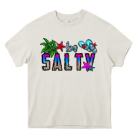 Cream be salty Heavy Core Tee - CowhideDigitalArt