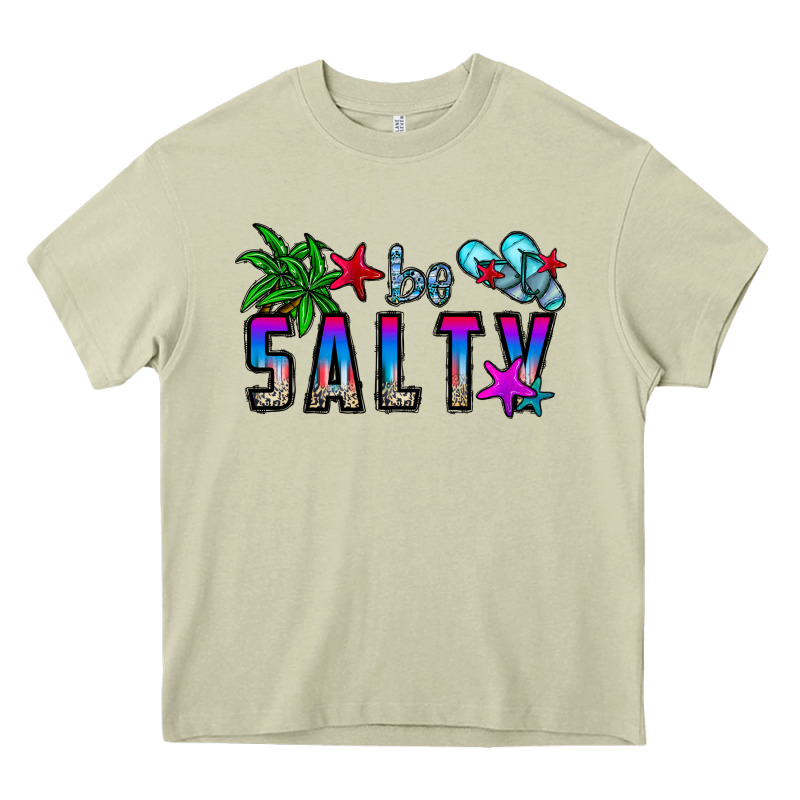Be Salty Heavy Core Tee by CowhideDigitalArt | Teevron