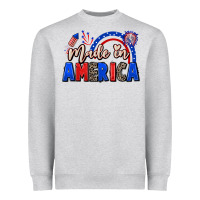 Heather Grey Made in America 4th of july Heavyweight Sweatshirt - CowGirlArtShop