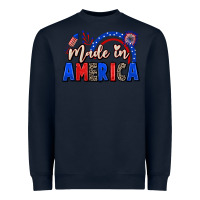 Navy Made in America 4th of july Heavyweight Sweatshirt - CowGirlArtShop
