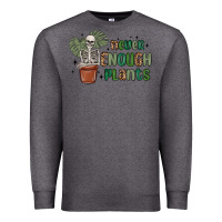 Charcoal Heather never enough plants Premium Sweatshirt - MaliasSmallBusiness