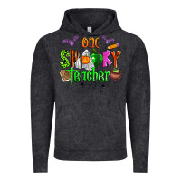 Vintage Black one spooky teacher Vintage Hoodie - Zillion Design Studio