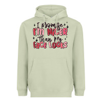 Matcha i promise i'm nicer than my face looks Heavyweight Hoodie - MaliasSmallBusiness