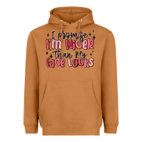 Meerkat i promise i'm nicer than my face looks Heavyweight Hoodie - MaliasSmallBusiness