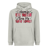 Moon Dust i promise i'm nicer than my face looks Heavyweight Hoodie - MaliasSmallBusiness