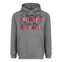 Storm i promise i'm nicer than my face looks Heavyweight Hoodie - MaliasSmallBusiness
