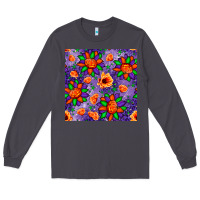 Smoke pumpkin flower halloween seamless pattern Long Sleeve Tee - BundleAndBundleShop