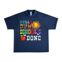 Navy hello sun schools done Urban Heavy Tee - HRA Design Shop
