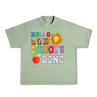 Oil Green hello sun schools done Urban Heavy Tee - HRA Design Shop