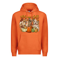 Carrot welcome fall with dogs Premium Hoodie - LillyAllenDesigns