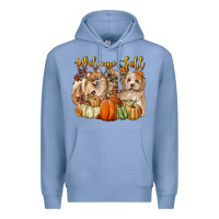 Colony Blue welcome fall with dogs Premium Hoodie - LillyAllenDesigns