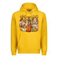 Lemon welcome fall with dogs Premium Hoodie - LillyAllenDesigns
