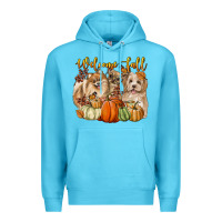 Ocean Blue welcome fall with dogs Premium Hoodie - LillyAllenDesigns