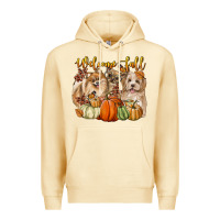 Pina Colada welcome fall with dogs Premium Hoodie - LillyAllenDesigns