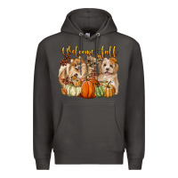 Smoke welcome fall with dogs Premium Hoodie - LillyAllenDesigns