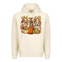 Tofu welcome fall with dogs Premium Hoodie - LillyAllenDesigns
