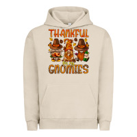 Pigment French Oak thankful for my gnomies Urban Hoodie - NancyCooperArtShop