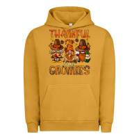 Pigment Peanut Butter thankful for my gnomies Urban Hoodie - NancyCooperArtShop