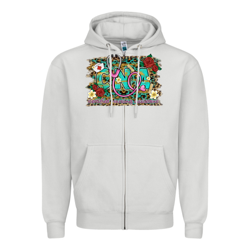 Certified Nursing Assistant Cna Nurse Zipper Hoodie by BarkalooDesign | Teevron