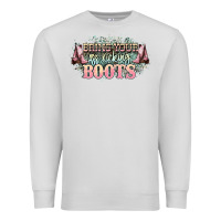 Dove Grey bring your ass kicking boots Premium Sweatshirt - NancyCooperArtShop
