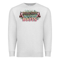 Oatmeal Heather bring your ass kicking boots Premium Sweatshirt - NancyCooperArtShop