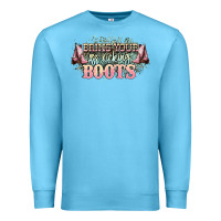 Ocean Blue bring your ass kicking boots Premium Sweatshirt - NancyCooperArtShop