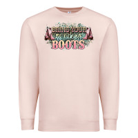 Pale Pink bring your ass kicking boots Premium Sweatshirt - NancyCooperArtShop