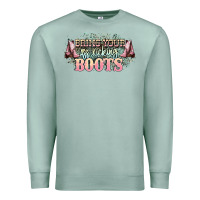 Seafoam bring your ass kicking boots Premium Sweatshirt - NancyCooperArtShop