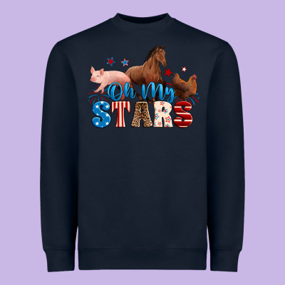 Horse Pig Chicken With Oh My Stars Heavyweight Sweatshirt Designed By Neo Western