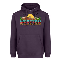 Plum western Heavyweight Hoodie - NancyCooperArtShop
