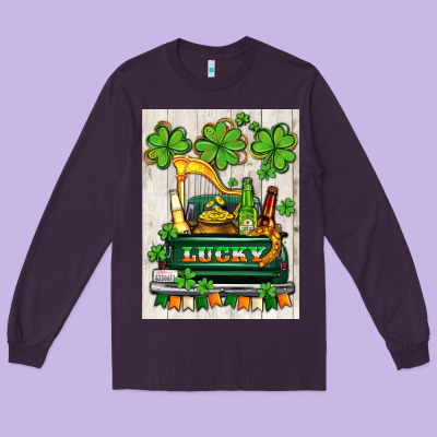 Lucky Truck Long Sleeve Tee Designed By Adodesignshop