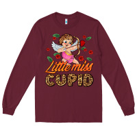 Burgundy little miss cupid Long Sleeve Tee - AdoDesignShop