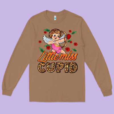Little Miss Cupid Long Sleeve Tee Designed By Adodesignshop