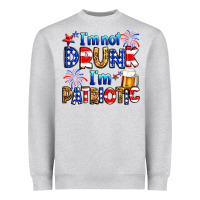 Heather Grey I'm not drunk I'm patriotic Heavyweight Sweatshirt - Neo Western