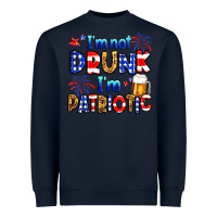 Navy I'm not drunk I'm patriotic Heavyweight Sweatshirt - Neo Western