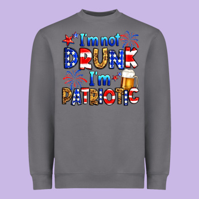 I'm Not Drunk I'm Patriotic Heavyweight Sweatshirt Designed By Neo Western