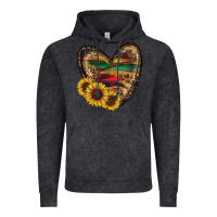 Vintage Black western sunflowers heart Vintage Hoodie - RanaPortraitStore
