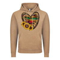 Vintage Coffee western sunflowers heart Vintage Hoodie - RanaPortraitStore