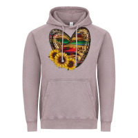 Vintage Zinc western sunflowers heart Vintage Hoodie - RanaPortraitStore